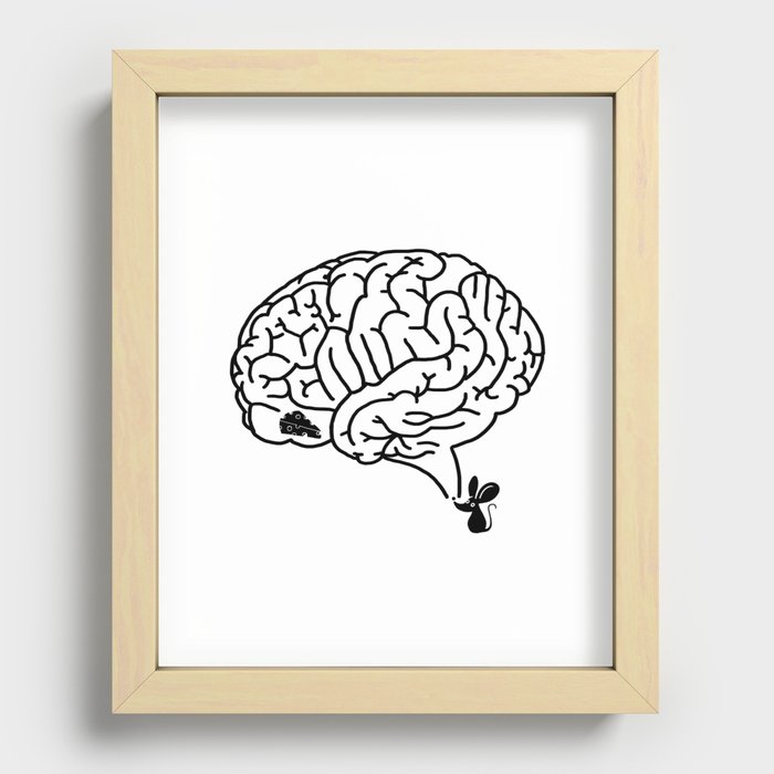 Brain Labyrinth Recessed Framed Print