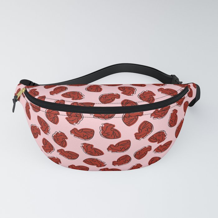 Anatomical Hearts on Pink Fanny Pack