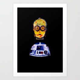 Not the Droids You Are Looking For in black Art Print