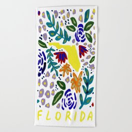 Florida + Florals Beach Towel