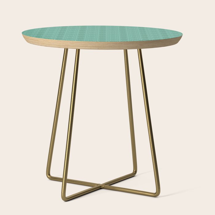 Light Blue Pattern Art Side Table By Airyairy
