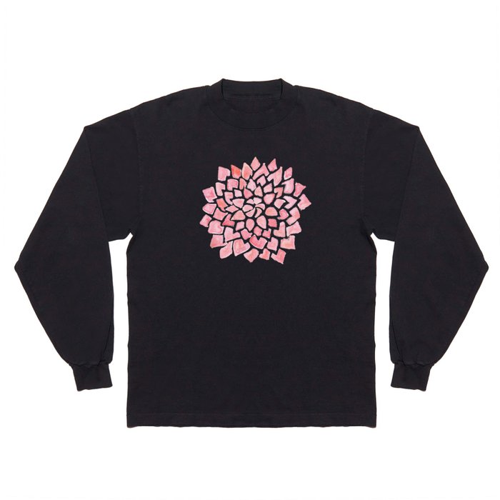 Dahlia Burst Pink Long Sleeve T Shirt