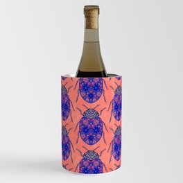 Floral Ladybird | Coral and Cobalt Wine Chiller
