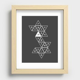Unrolled D20 Recessed Framed Print
