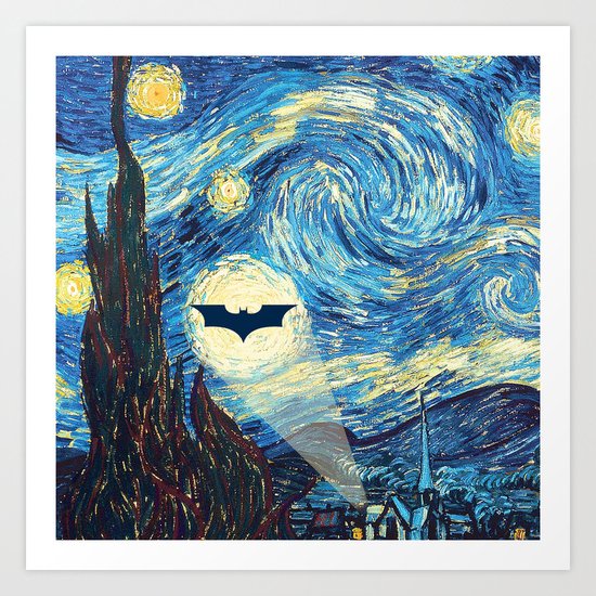 Starry Night Heroes Art Print