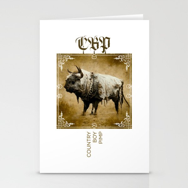 Portrait of a Bull (Country Boy Pimp) Stationery Cards