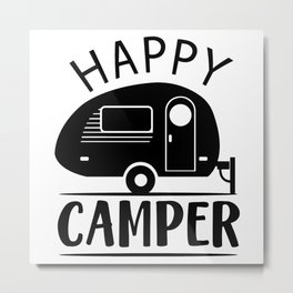 Camper Camping Caravan Camper Metal Print