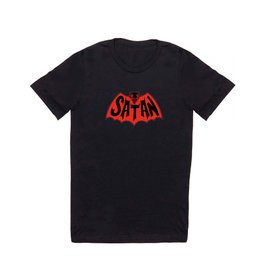 Satan Devil Bat Man Vintage Style Logo T Shirt