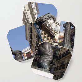 Spain Photography - The Bear And The Strawberry Tree Sculpture  Coaster