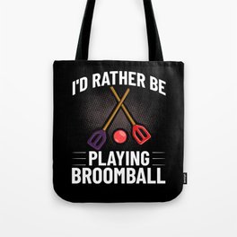 Broomball Stick Game Ball Player Tote Bag