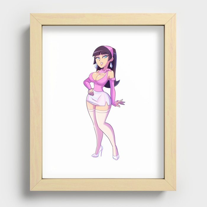 Pink Fairy girl Recessed Framed Print