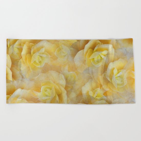 Yellow Blooms Beach Towel
