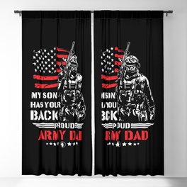 My Son Has Your Back Proud Army Dad Blackout Curtain