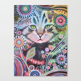 Abstract Cat Art - Penny Canvas Print