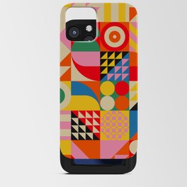 Happy Colorful Geometric Tropical Jungle iPhone Card Case