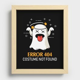 Error 404 Costume Not Found Funny Halloween Ghost Recessed Framed Print
