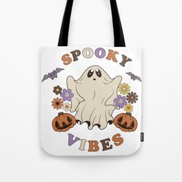 Retro Spooky Vibes Tote Bag