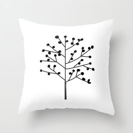 Abstract Tree Throw Pillow