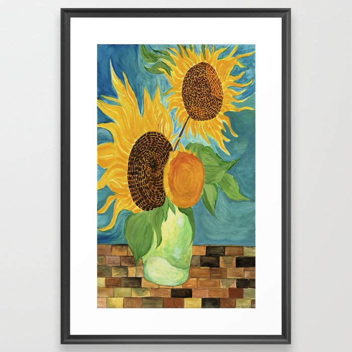 Vincent - Sunflower Art Framed Art Print