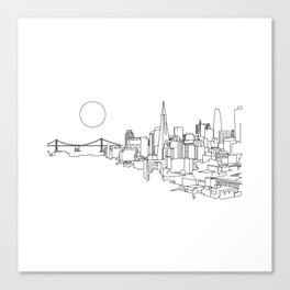 San Francisco Minimalist Skyline Canvas Print