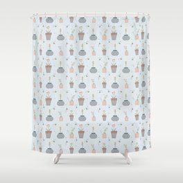 planter and vases Shower Curtain