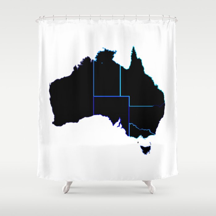 Australia States In Silhouette Shower Curtain