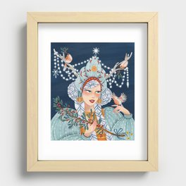Lady Winter Recessed Framed Print