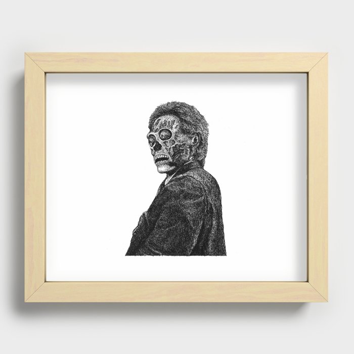 they live II Recessed Framed Print