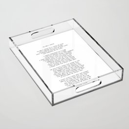To See A World In A Grain of Sand Poem Quote By William Blake Long Version Acrylic Tray