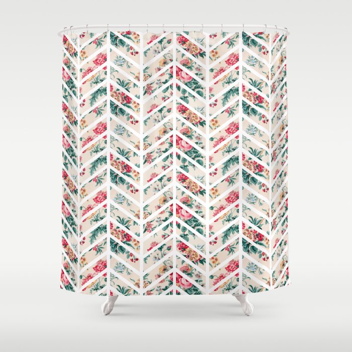chevron shower curtain