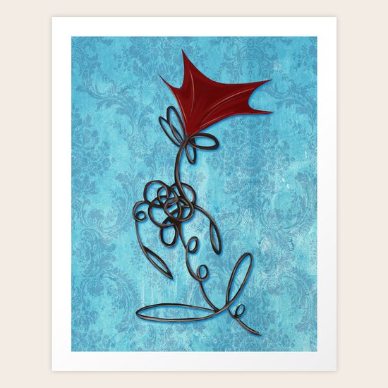 Twisted Rose Art Print