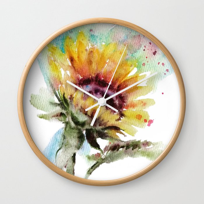 Facing the sun Wall Clock