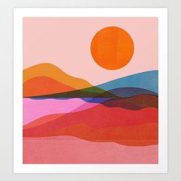 Abstraction_OCEAN_Beach_Minimalism_001 Art Print
