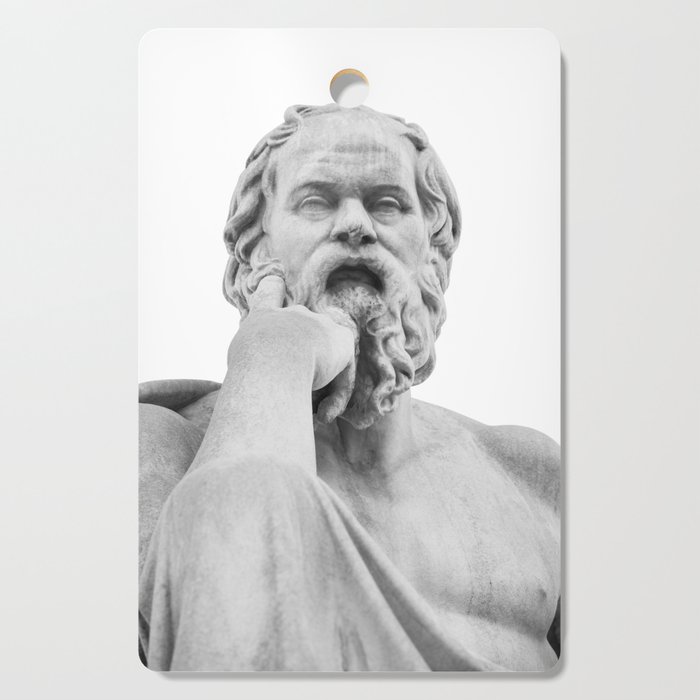 Socrates Marble Statue #1 #wall #art #society6 Cutting Board