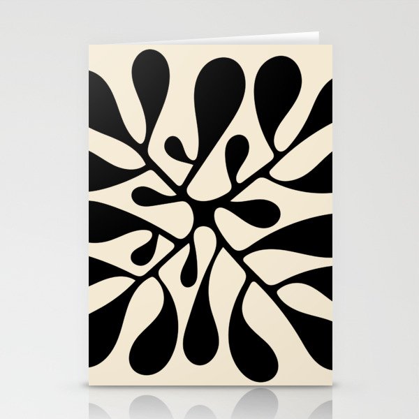 Matisse Inspired Abstract Cut Outs black Stationery Cards
