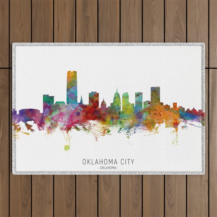 Oklahoma City Skyline Outdoor Rug