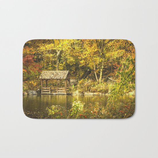 Autumn Lakeside Retreat Bath Mat