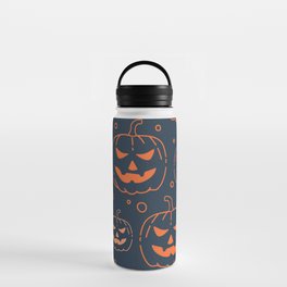 Pumpkin Halloween Background Water Bottle