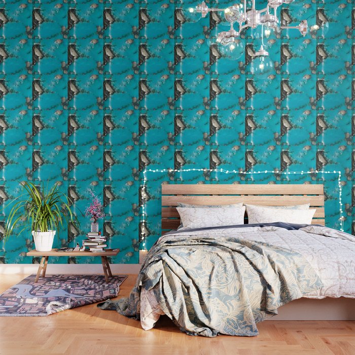 Turquoise Gold Wallpaper By Theghosttown Society6