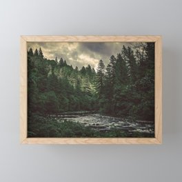 Pacific Northwest River - Nature Photography Framed Mini Art Print