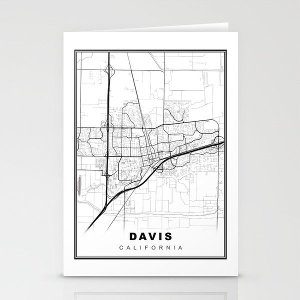 Davis Map Stationery Cards