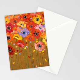 Over the Top Poppies Stationery Card
