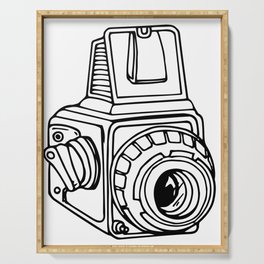 Medium Format SLR Camera Drawing Serving Tray