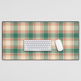 Rustic Plaid in Green Desk Mat