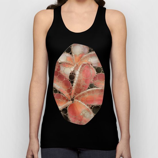 Percolated Tropical Flowers Unisex Tank Top
