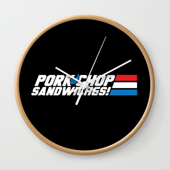 Pork Chop Sandwiches! Wall Clock