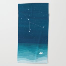 Cancer zodiac constellation Beach Towel