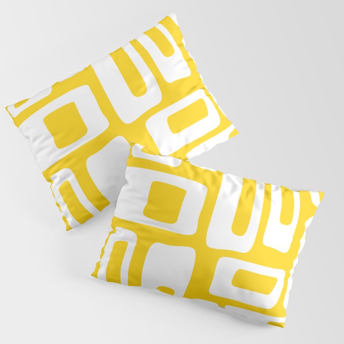 Retro Mid Century Modern Abstract Pattern 335 Yellow Pillow Sham