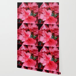 Red Azaleas blossom pixel art Wallpaper