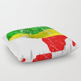 Africa Map Reggae Rasta design Green Yellow Red Africa pride Floor Pillow